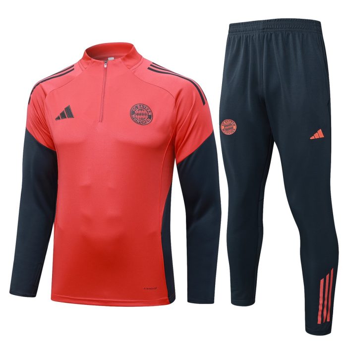 Bayern Munich Orange Half-Zip Jacket - 图片 8