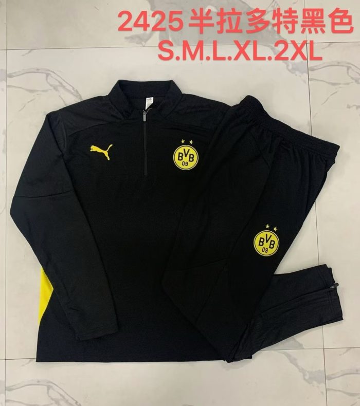 Borussia Dortmund 24/25 Half-Zip Black Player Version - 图片 9