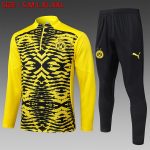 Borussia Dortmund 24-25 Yellow Black Splatter Player Version Half-Zip Jacket