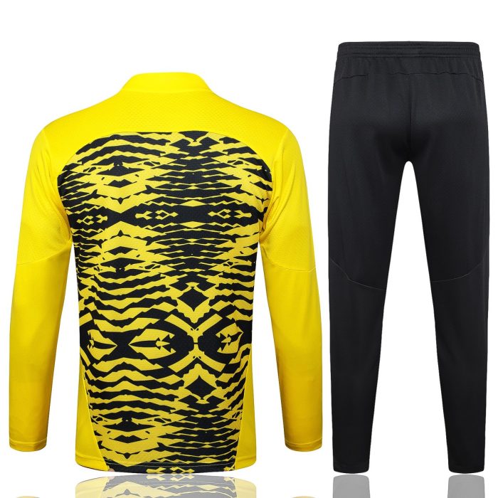 Borussia Dortmund 24-25 Yellow Black Splatter Player Version Half-Zip Jacket - 图片 7
