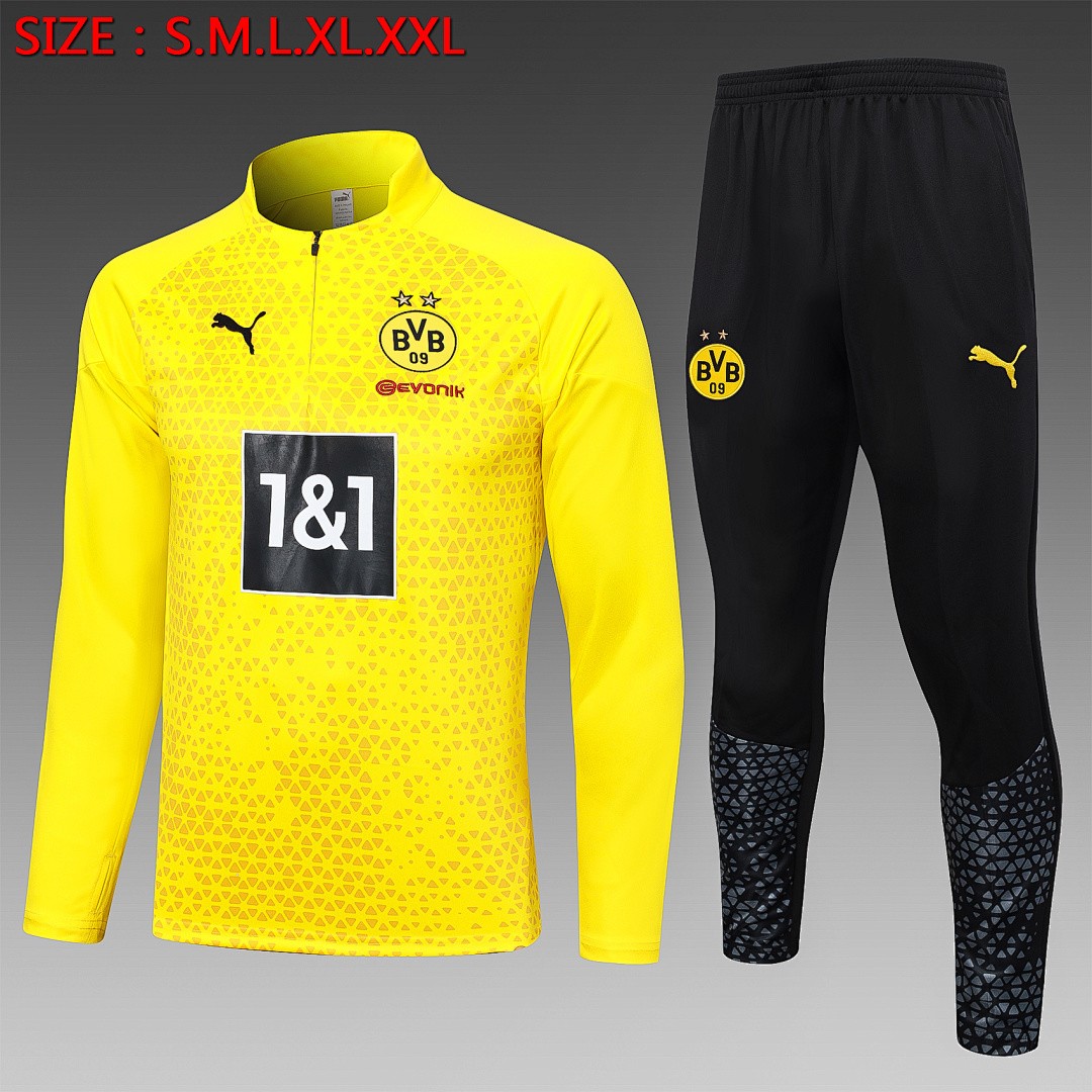 Borussia Dortmund 23-24 Half-Zip Yellow Training Jacket