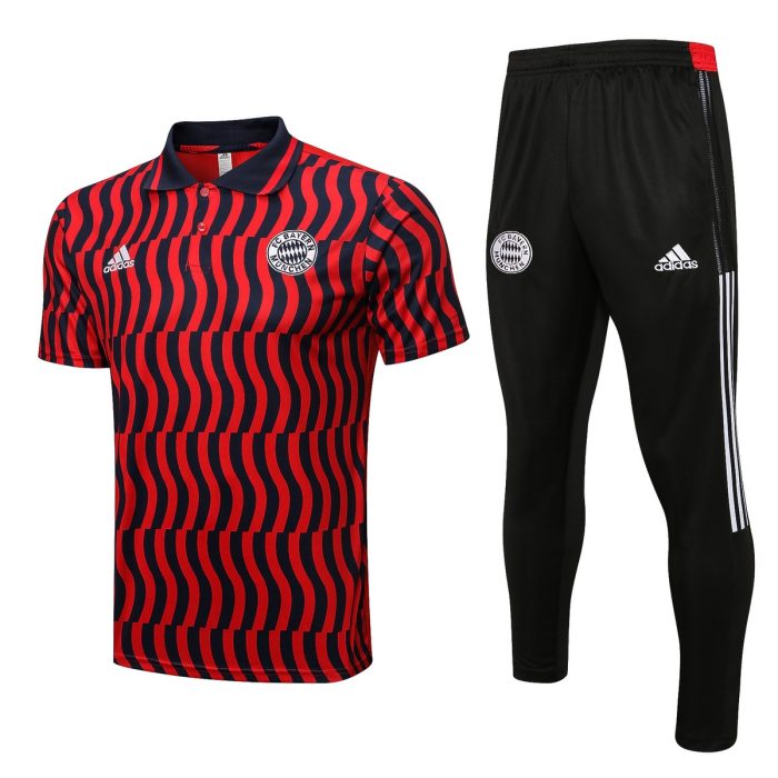 Bayern Munich 22/23 Polo Full Body Splatter Red - 图片 8