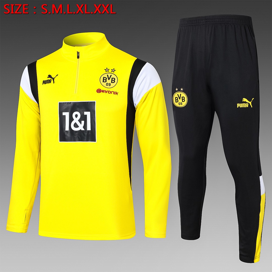 Borussia Dortmund 23-24 Half-Zip Yellow (White Black Shoulder)
