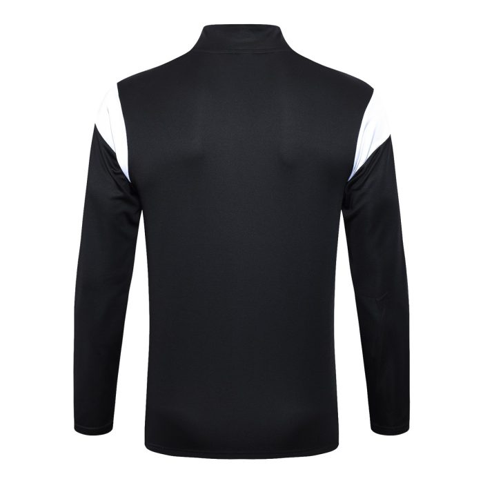 Borussia Dortmund 23-24 Half-Zip Jacket Black with White Yellow Shoulders - 图片 3