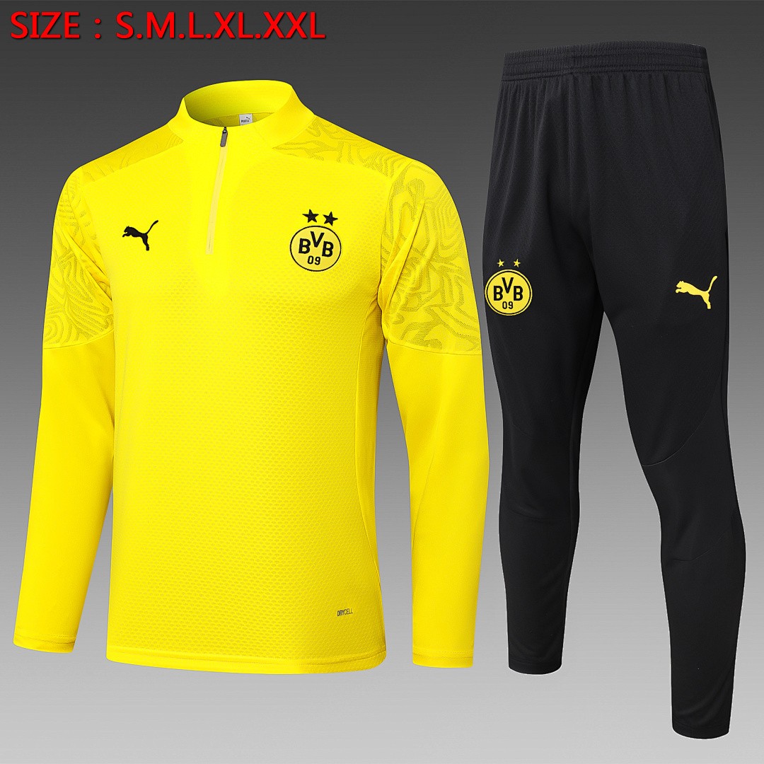 JER-6478_1 Borussia Dortmund 24/25 Yellow Half-Zip Jacket (Player Version) - 图片 1