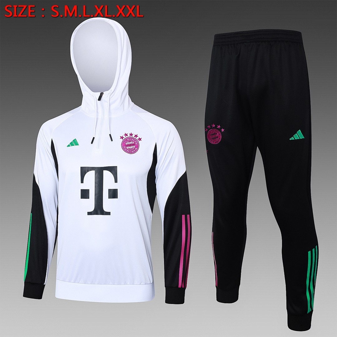 Bayern Munich 23-24 Half-Zip Hoodie White