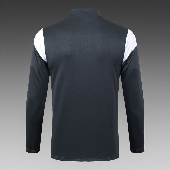 Borussia Dortmund 23-24 Half-Zip Jacket Grey with White Yellow Shoulder - 图片 8