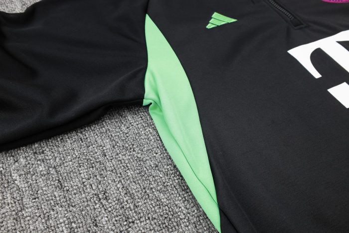Bayern Munich 23-24 Half-Zip Hoodie Black - 图片 6