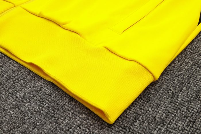 Borussia Dortmund 23-24 Yellow Long Zipper Jacket (White Black Shoulder) - 图片 4