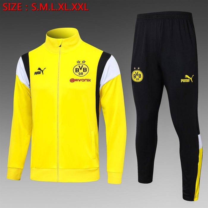 Borussia Dortmund 23-24 Yellow Long Zipper Jacket (White Black Shoulder) - 图片 8