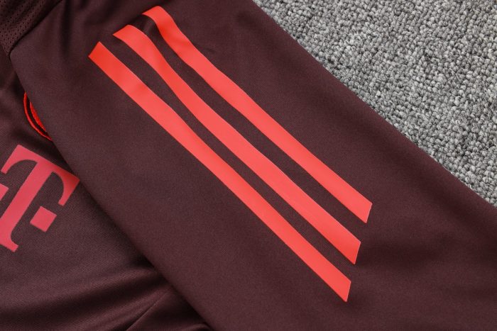 Bayern Munich 24-25 Half-Zip Jacket Red Brown - 图片 6