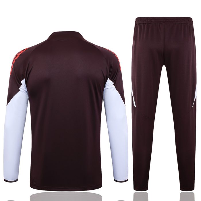 Bayern Munich 24-25 Half-Zip Jacket Red Brown - 图片 7