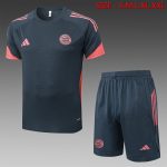Bayern Munich Dark Gray Short Sleeve Training Suit