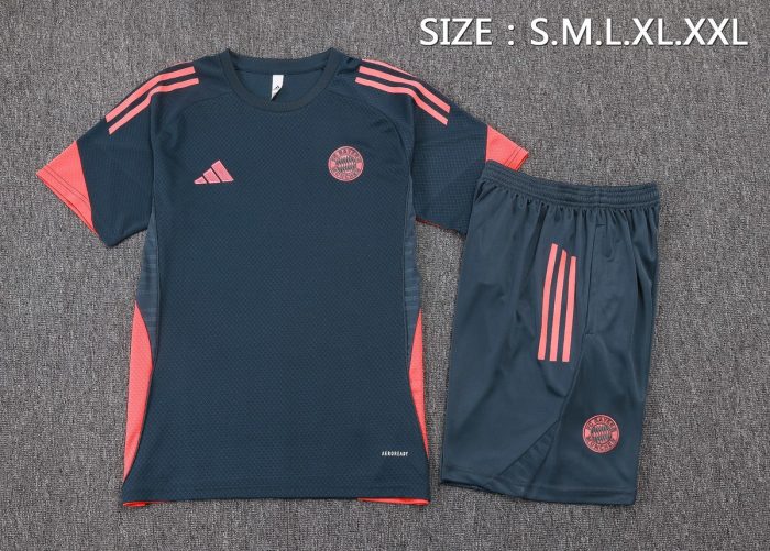 Bayern Munich Dark Gray Short Sleeve Training Suit - 图片 2