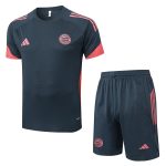 Bayern Munich Dark Gray Short Sleeve Training Suit - 图片 8