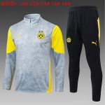 Borussia Dortmund Children's Half-Zip Jacket Light Grey Spray Print