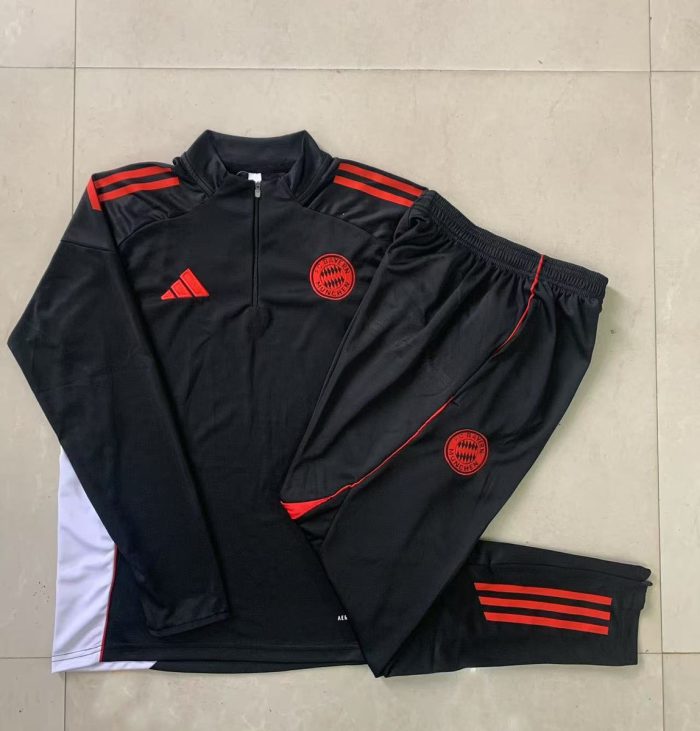 Bayern Munich 25/26 Half-Zip Black Kids - 图片 4