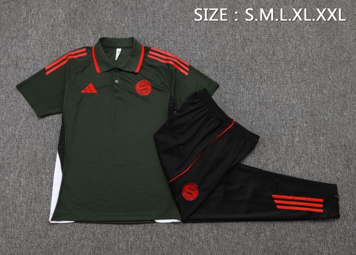 Bayern Munich Polo Shirt Dark Green - 图片 2