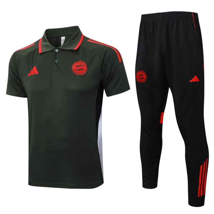 Bayern Munich Polo Shirt Dark Green - 图片 8