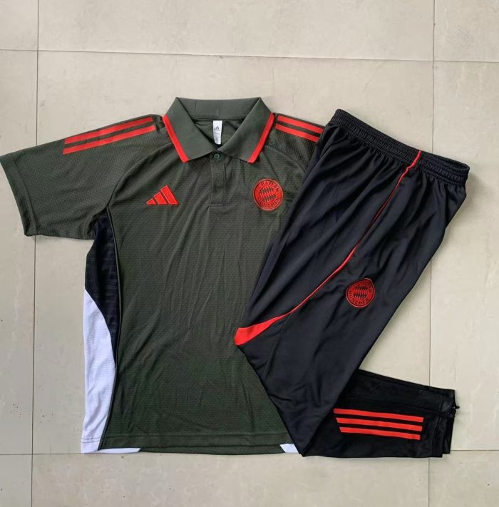 Bayern Munich Polo Shirt Dark Green - 图片 9