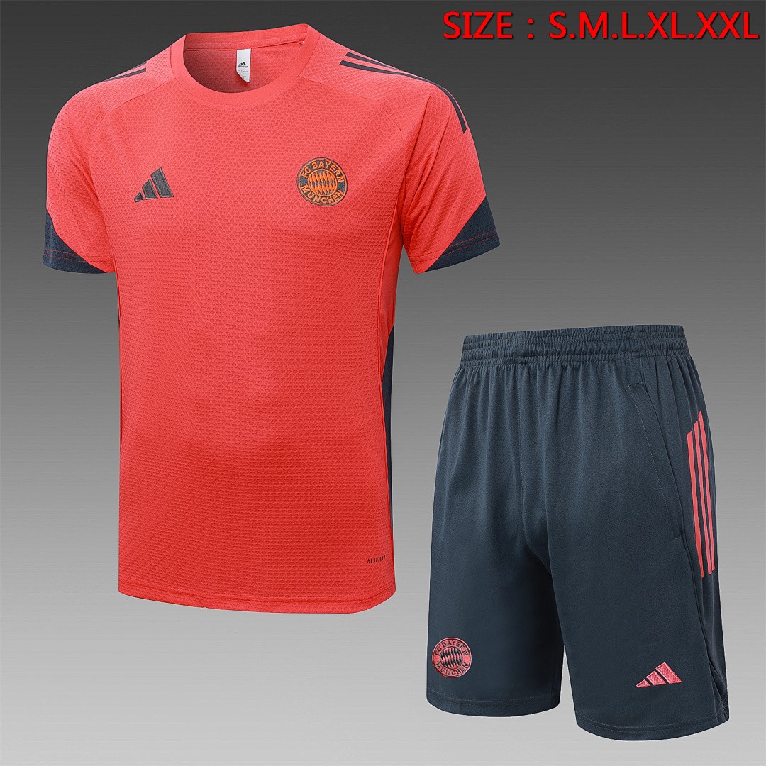 JER-6492_1 Bayern Munich Orange Short Sleeve Training Shirt - 图片 1