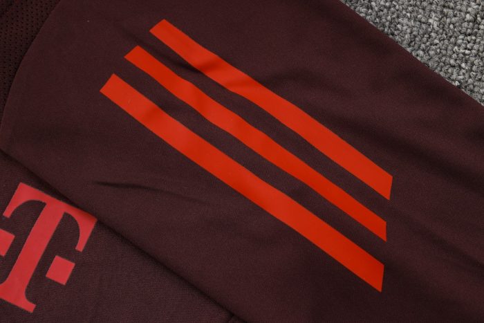 Bayern Munich 24-25 Short Sleeve Training T-Shirt Red Brown - 图片 8