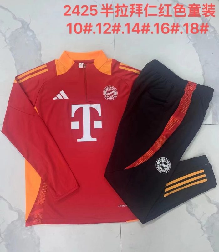 Bayern Munich 24-25 Half-Zip Red Kids - 图片 4
