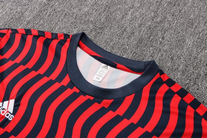 Bayern Munich 22-23 Short Sleeve Full Body Splatter Black Red Training Suit - 图片 6
