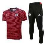 Bayern Munich 22-23 Short Sleeve Full Body Splatter Black Red Training Suit - 图片 8