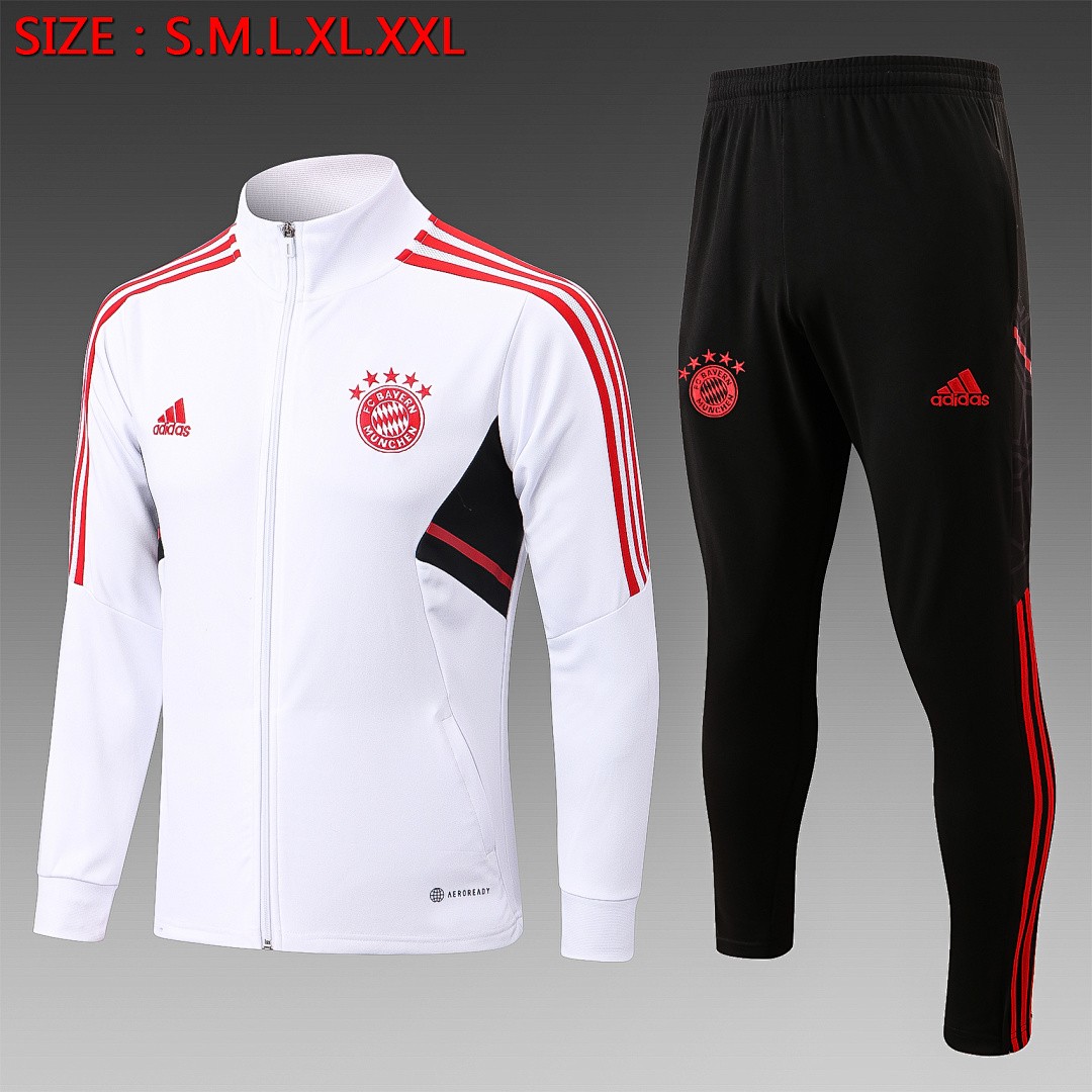 Bayern Munich 22/23 Long Zip Jacket White