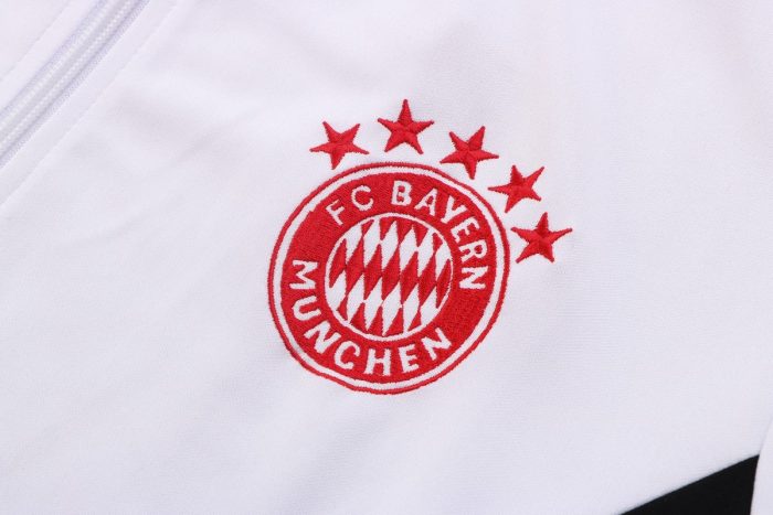 Bayern Munich 22/23 Long Zip Jacket White - 图片 6