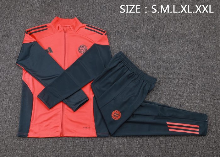 Bayern Munich Orange Long Zipper Jacket - 图片 2