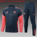 Bayern Munich Kids Gray Half-Zip Jacket