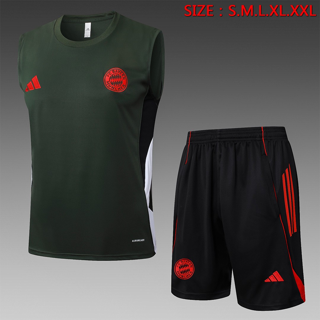 JER-6519_1 Bayern Munich Dark Green Vest - 图片 1