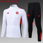 Bayern Munich White Long Zipper Jacket