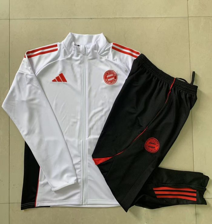 Bayern Munich White Long Zipper Jacket - 图片 9