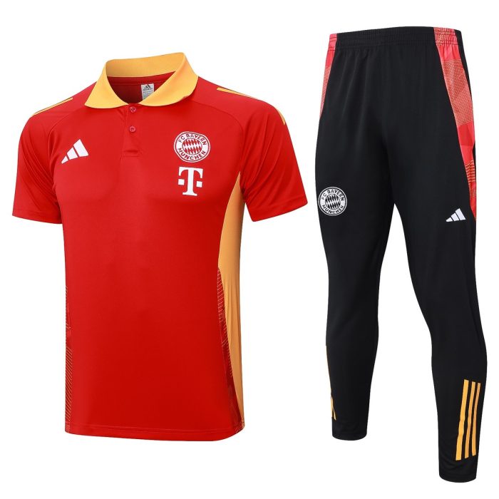 Bayern Munich Red Polo Shirt - 图片 8