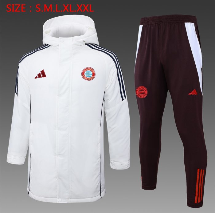 Bayern Munich 24/25 Cotton Jacket White - 图片 2