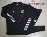 2021 Bayern Munich Black Half-Zip Jacket Kids - 图片 3