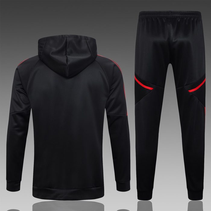 Bayern Munich 23-24 Black Long Zip Jacket with Hood - 图片 8