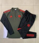 Bayern Munich Kids Half-Zip Jacket Dark Green - 图片 4