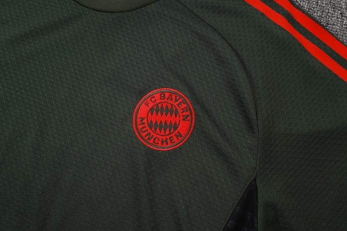 Bayern Munich Dark Green Short Sleeve Training Suit - 图片 6