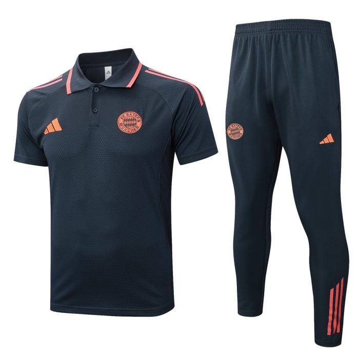 Bayern Munich Polo Shirt Dark Gray - 图片 8