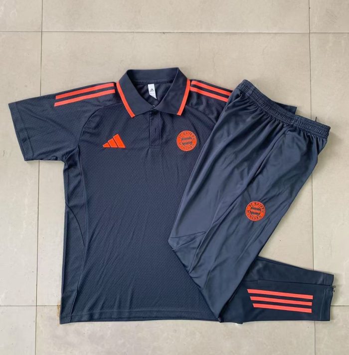 Bayern Munich Polo Shirt Dark Gray - 图片 9