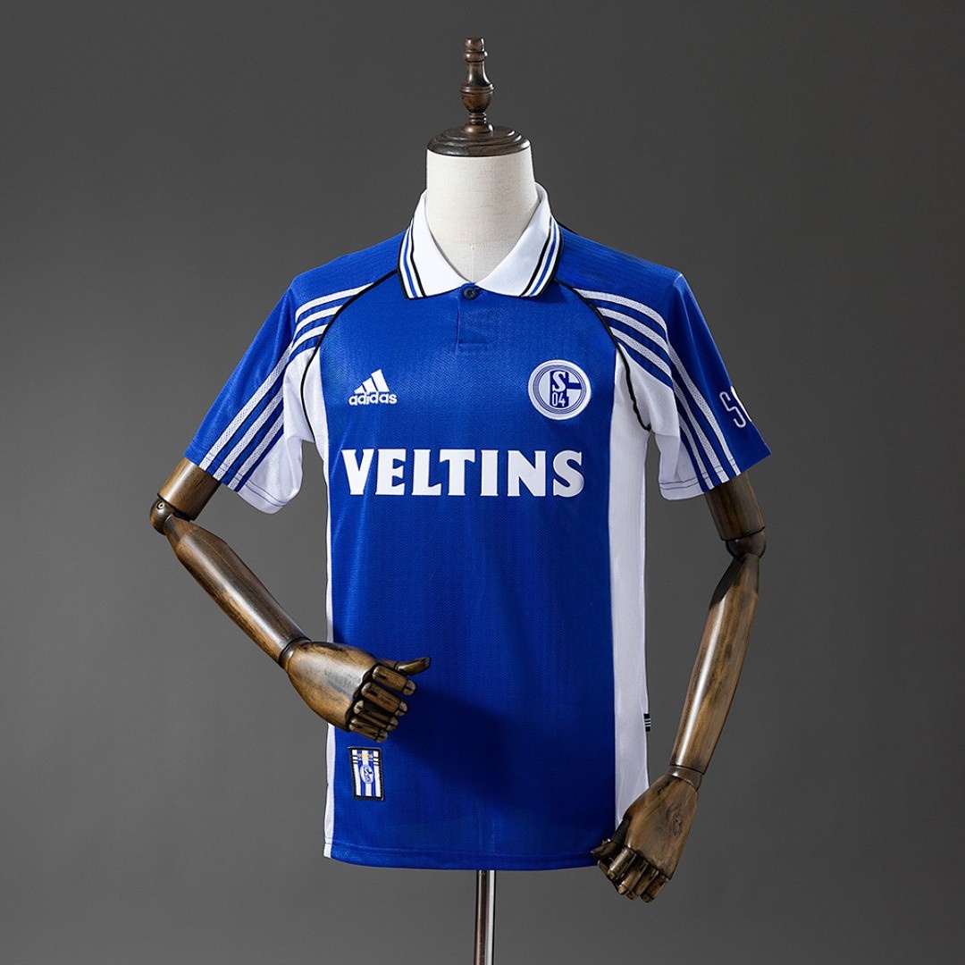 JER-6539_1 Schalke 04 1998-2000 Home Retro Jersey - 图片 1