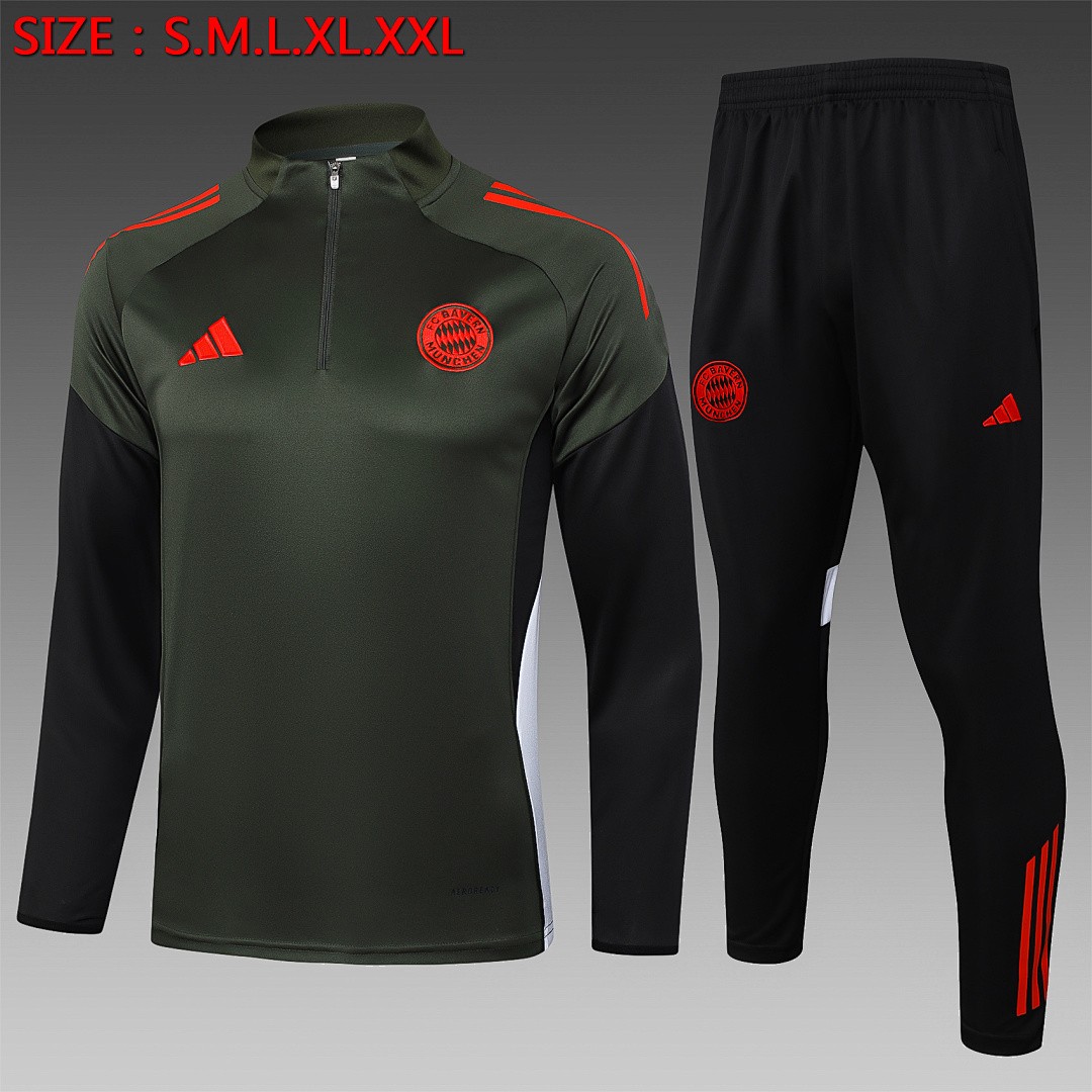 Bayern Munich Half-Zip Jacket Dark Green