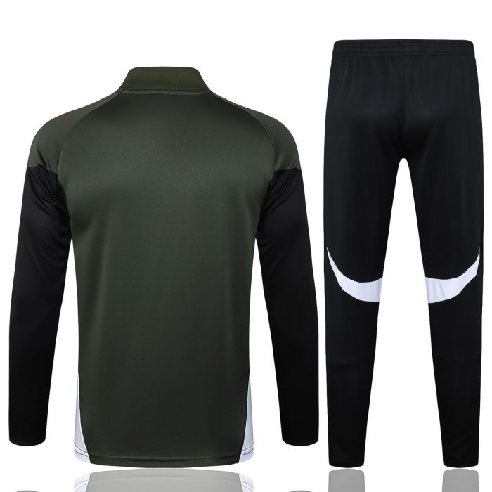 Bayern Munich Half-Zip Jacket Dark Green - 图片 6