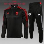 Bayern Munich 21-22 Half Zip Jacket Dark Grey Kids