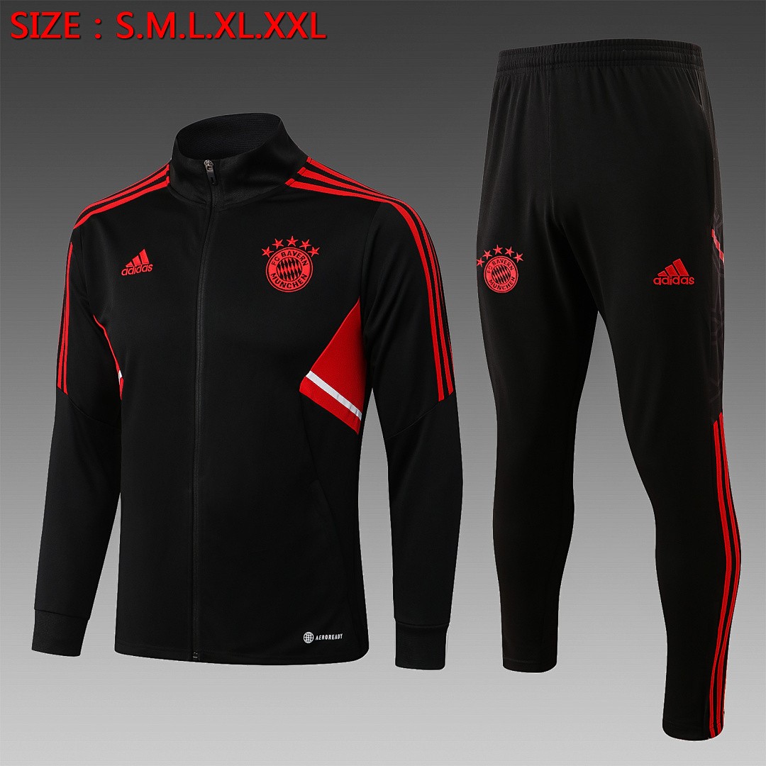 Bayern Munich 22-23 Long Zip Jacket Black