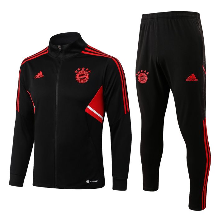Bayern Munich 22-23 Long Zip Jacket Black - 图片 8